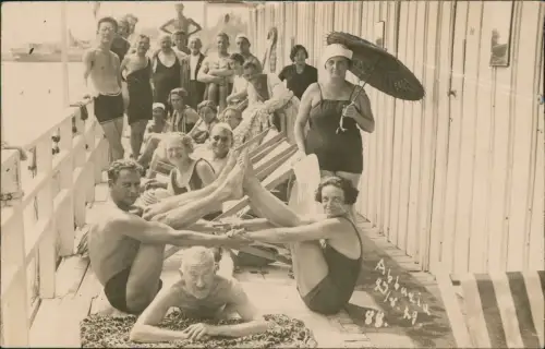 Sankt Jakobi Opatija (Abbazia) Männer und Frauen Strandhaus 1909