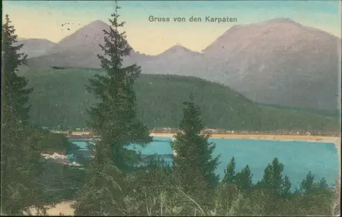 Schwalbach Swaljawa Свалява Svaľava  Karpaten Karpaty 1916  gel Feldpoststempel