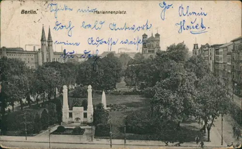 Ansichtskarte Kreuzberg-Berlin Mariannenplatz 1918