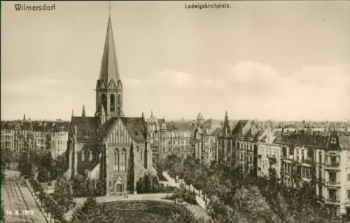 Ansichtskarte Wilmersdorf-Berlin Ludwigskirchplatz. REPRO 1918/1990