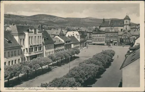 Postcard Oberleutensdorf Litvínov Platz - Sudetengau 1940