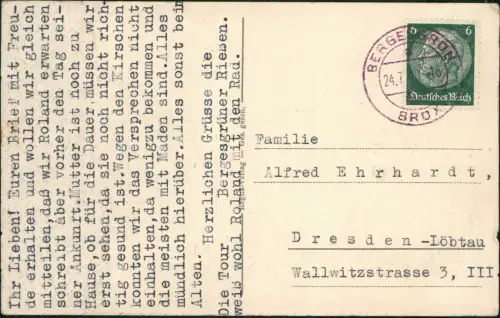 Postcard Oberleutensdorf Litvínov Platz - Sudetengau 1940