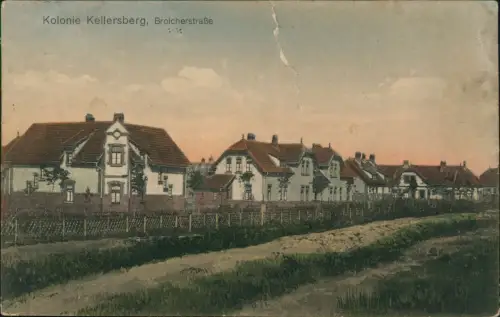 Ansichtskarte Alsdorf Kolonie Kellersberg, Broicherstraße 1912