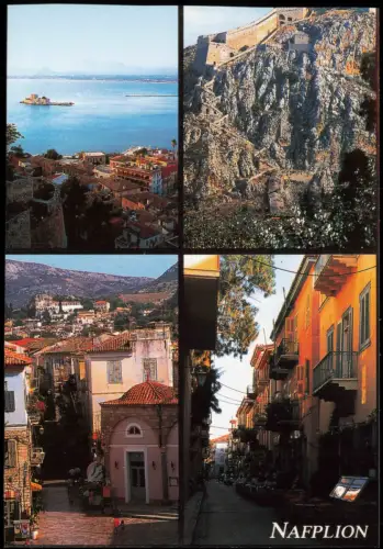 Postcard Nafplio Ναύπλιο 4 Bild Stadtansichten 1995