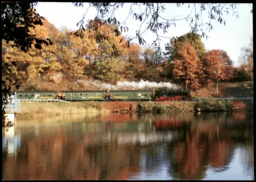 Schmalspurdampflokomotive 99 1734 an der Vorsperre der Talsperre Malter 2015