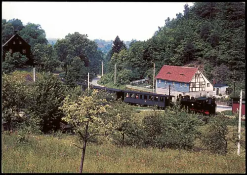 Personenzug 99 1706 Fahrt nach Freital-Potschappel in Oberreinsberg 1970