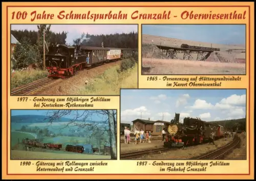 .Sachsen Schmalspurbahn Cranzahl-Oberwiesenthal - Brücke - Bahnhof 1995