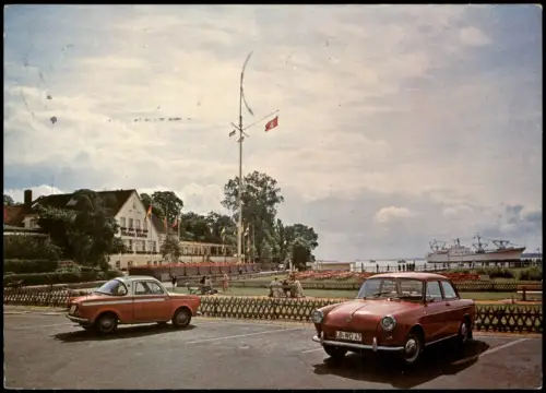 Ansichtskarte Schulau-Wedel Fährhaus NSU Fiat Weinsberg VW Typ 3 Auto 1965