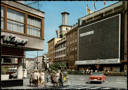 Ansichtskarte Hagen (Westfalen) City Straße Auto Pressehaus 1965