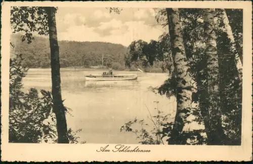 Ansichtskarte Steglitz-Berlin Schiff Schlachtensee 1914