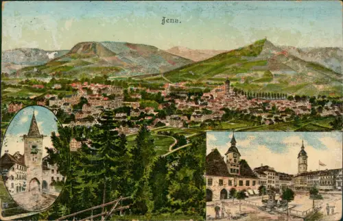 Ansichtskarte Jena 3 Bild Stadt Markt 1898