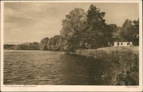 Postcard Hirschberg am See Doksy Forsthaus am Heideteich 1928