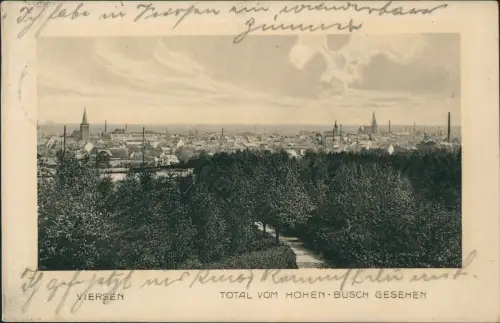 Ansichtskarte Viersen Weg zur Stadt 1914