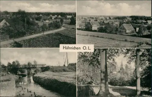 Ansichtskarte Hähnichen 4 Bild Stadtansichten Oberlausitz 1960