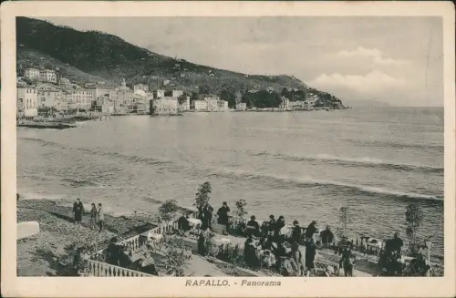 Cartolina Rapallo Strandrestaurant - Stadt 1924