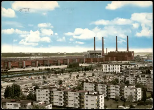 Ansichtskarte Wolfsburg VW Volkswagen-Werk - Totale 1974