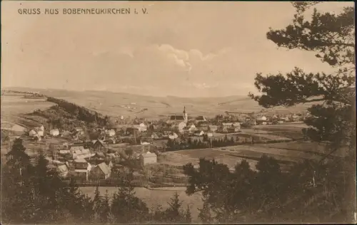 Ansichtskarte Bobenneukirchen-Bösenbrunn Stadtpartie 1917