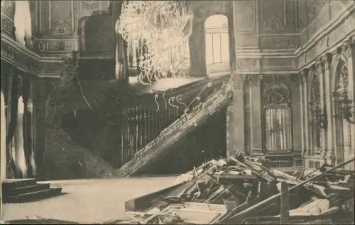 Postcard Belgrad Beograd (Београд) Thronsaal des Konaks WK1 1917