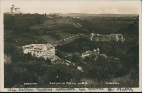 Ansichtskarte Schönstatt-Vallendar Bundesheim Studienheim Fotokarte 1929