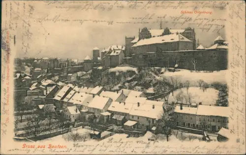 Ansichtskarte Bautzen Budyšin Stadt im Winter Schnee 1904