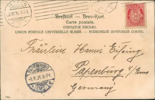 Postcard Bergen Bergen Blick über die Stadt 1906  Norway Norge