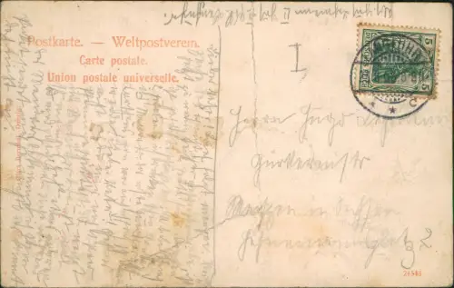 Postcard Danzig Gdańsk Fischmarkt 1906