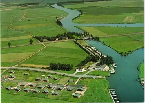 Wrohm Luftbild Schleuse Lexfähre Eider mit Zum alten Fährhaus 1975