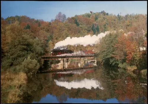 Scharfenstein-Drebach Erzgebirge Dampflokomotive 50 3616 Zschopaubrücke  1995
