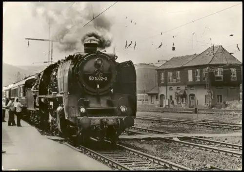 Ansichtskarte Leipzig Dampflokomotive Baureihe 50 - Hauptbahnhof 1982