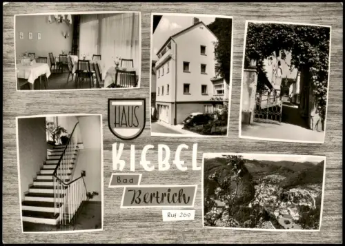 Ansichtskarte Bad Bertrich Haus Kiebel mit Innenansichten 1965