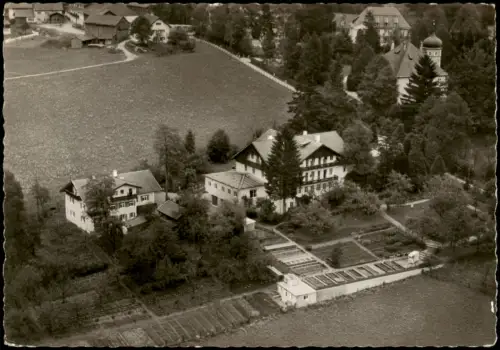 Ansichtskarte Bad Heilbrunn Luftbild Sanatorium "Viktoria" 1964
