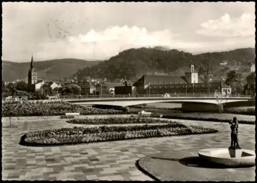 Hohenlimburg-Hagen (Westfalen) Lennepark, Brücke - Fotokarte 1965