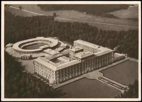 Ansichtskarte Bad Bramstedt Luftbild Neues Kurhaus 1930