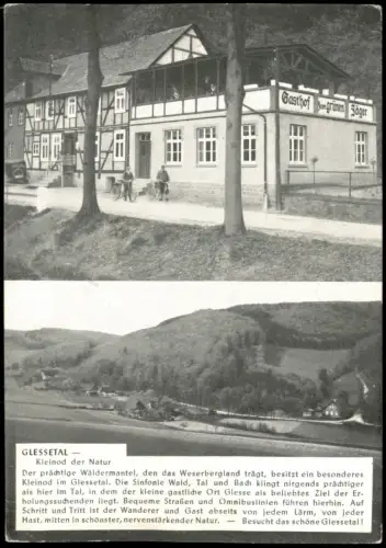 Ansichtskarte Ottenstein 2 Bild Glessetal u. Gasthof zum grünen Jäger 1938