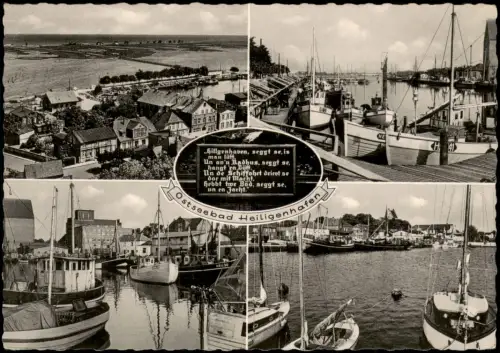Ansichtskarte Heiligenhafen Hafen Fischerboote 5 Bild 1961