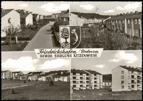 Ansichtskarte Friedrichshafen GEWOG Siedlung Kitzenwiese Mehrbild 1964