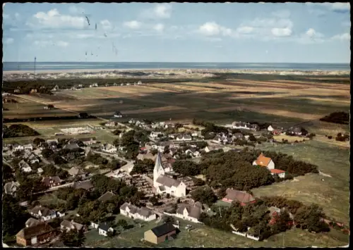 Ansichtskarte Nebel (Amrum) Luftbild mit Westerheide 1968