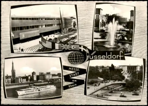 Ansichtskarte Düsseldorf 4 Bild Messe Ausstellung 1966  fel. Sonderstempel