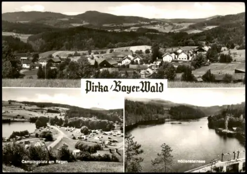 Ansichtskarte Pirka-Viechtach 3 Bild Stadt und Campingplatz 1977