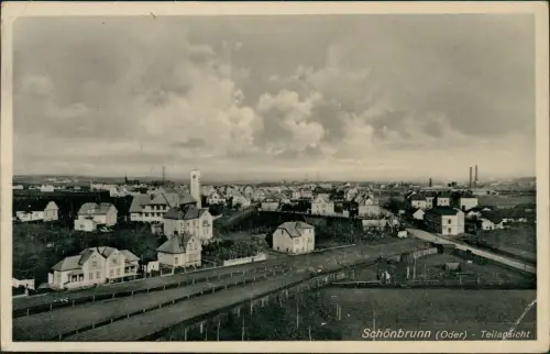 Postcard Schönbrunn Jabłonów Stadtpartie Oder LK Pyritz Pommern 1938