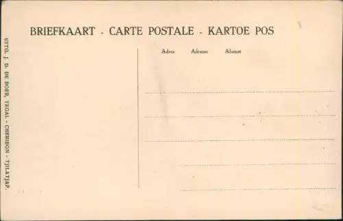 Postcard Tegal Java Hafen Segelboot 1912  Indonesia