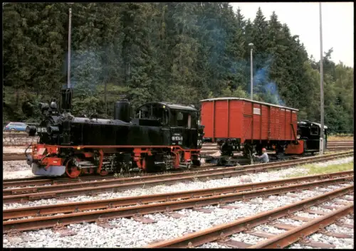 Schmalspurdampflokomotive der Döllnitzbahn   Bahnhof Schönheide Süd 2007
