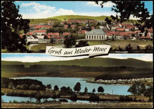 Nieder-Moos-Freiensteinau Teilansicht Nieder-Moos und Mooser-Seen 1972