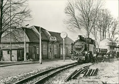 Malter-Dippoldiswalde Bahnhof Malter mit Dampflok 99 1794-9 – Schmalspurbahn Weißeritztalbahn 1983