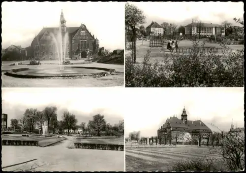Ansichtskarte Dillingen (Saar) 4 Bild Spielplatz Parkanlage 1961
