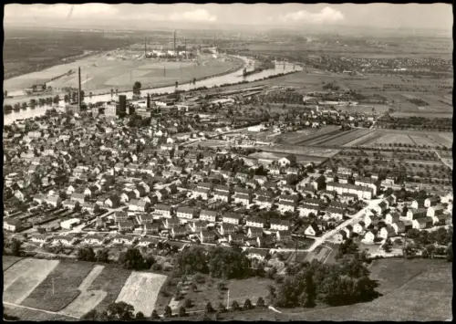 Ansichtskarte Okriftel-Hattersheim am Main Luftbild mit Fabrikanlagen 1968