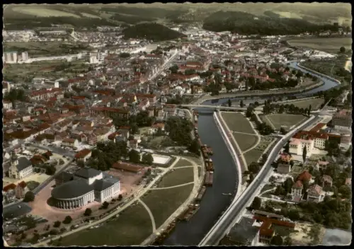 Ansichtskarte Saarbrücken Luftbild Azur Luftaufnahme Stadt 1964