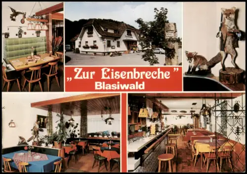 Blasiwald-Schluchsee Mehrbildkarte Restaurant Zur Eisenbreche 1978