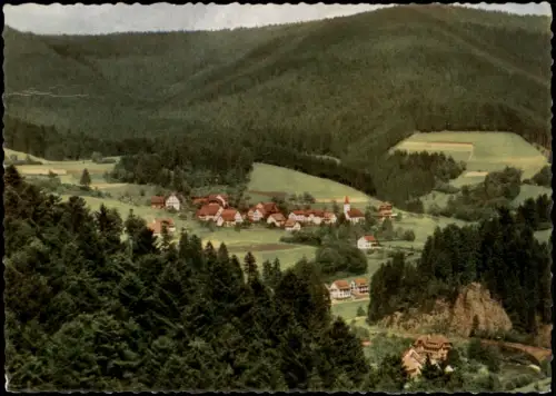 Ansichtskarte Schwarzenberg mit Schönmünzach-Baiersbronn Panorama 1965