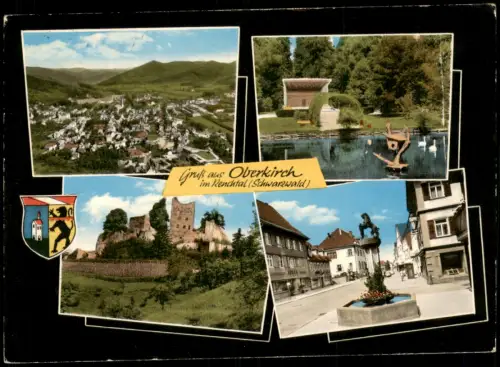 Ansichtskarte Oberkirch (Baden) 4 Bild Pavillon Luftbild Straße 1979